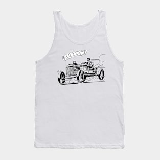 Vintage Cartoon Race Car Tank Top